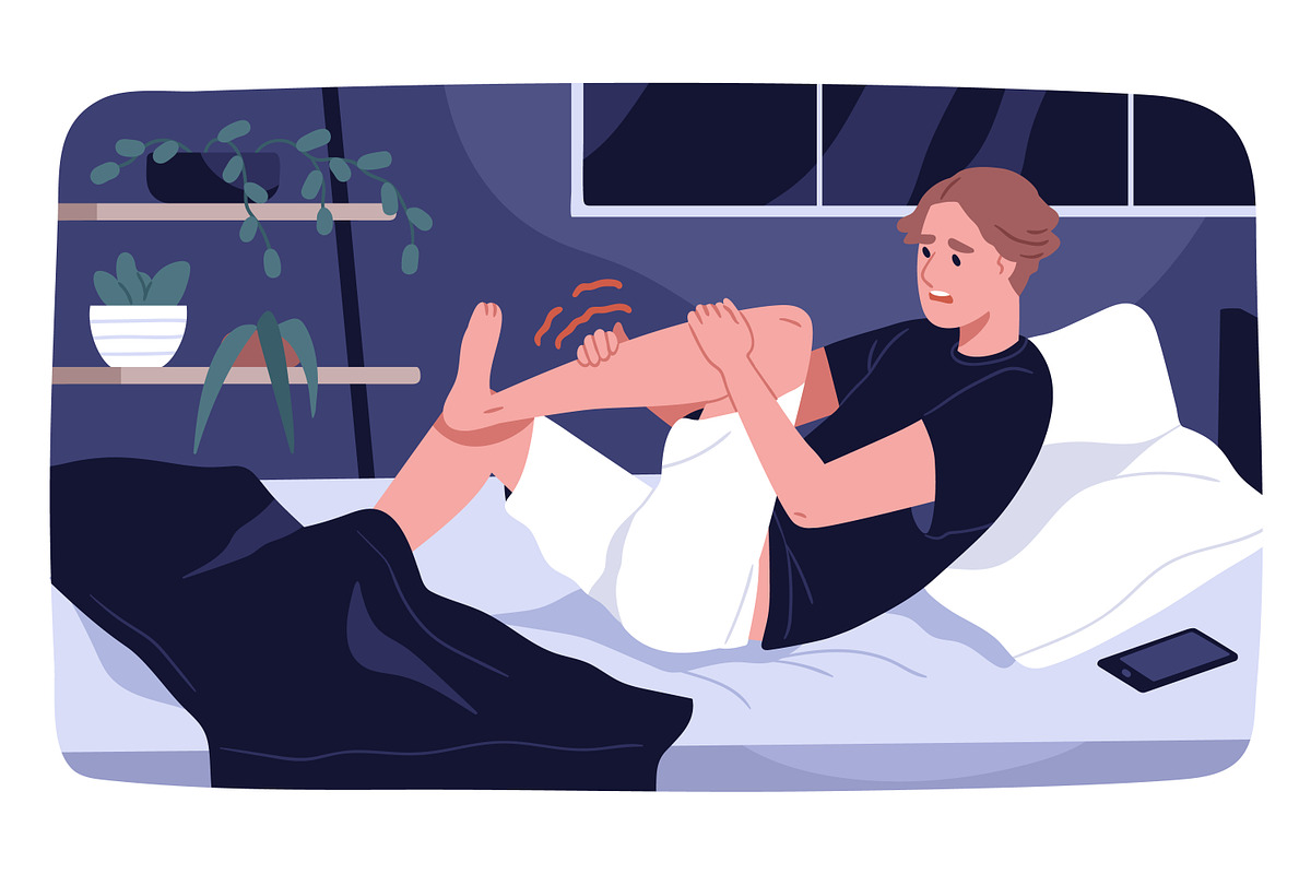 People have leg cramp at night set, a Healthcare Illustration by Good Studio (Photo 4 of 4)