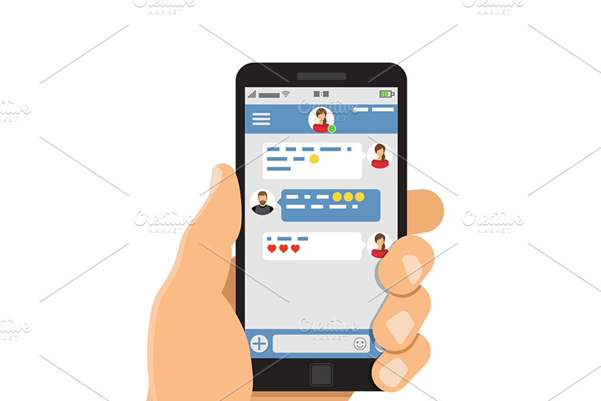 Hands with Smartphones, Calculator, an Education Illustration by TAlex (Photo 5 of 7)
