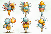 Whimsical Summer Beach Ice Cream, an Object Illustration by Creative Art (Thumbnail 2 of 8)