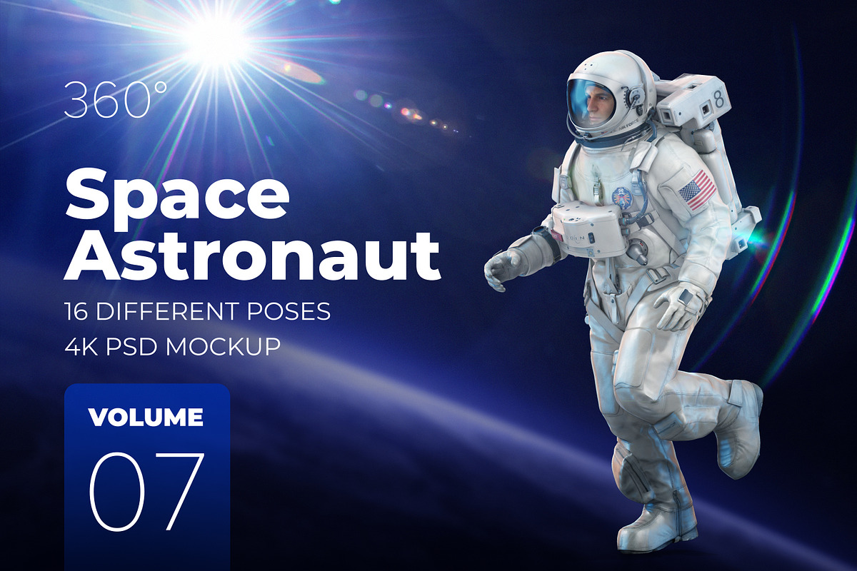 3D Mockup Space Astronaut #07, a Product Mockup by ARKS ACADEMY (Photo 1 of 7)