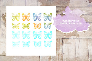 Watercolor Butterflys