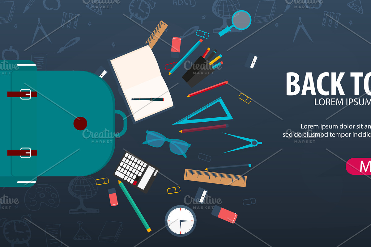Back to School banners, a Templates & Theme by Leo Edition (Photo 2 of 7)