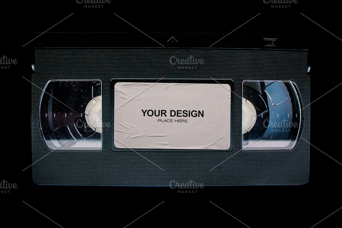 Vintage VHS Tape Cassette Mockup, a Product Mockup by SR-23 Mockups (Photo 2 of 3)