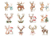 Reindeer & Bunny Winter, an Illustration by Design Market (Thumbnail 3 of 3)
