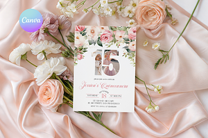 Photo Quinceañera Invitation, a Templates & Theme by VeliusCreativeStudio