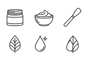 Bundles Set Organic Cosmetic Icons, an Outline Icon by adenpinkstore (Thumbnail 11 of 11)