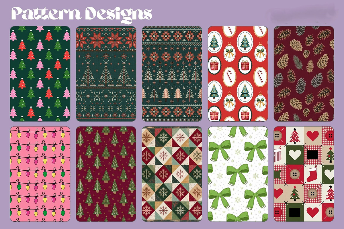 Christmas Digital Paper Set 24 JPG, a Graphic by iloveTemplate (Photo 2 of 3)