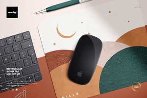 Rectangular Mouse Pad Mockup Set