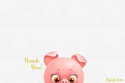 Cute cartoon piglet go to school, an Animal Illustration by Azuzlikus (Thumbnail 3 of 3)