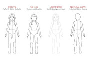 Kids Fashion Croquis Bundle, a Person Illustration by Shorena Fashion Draws (Thumbnail 9 of 13)