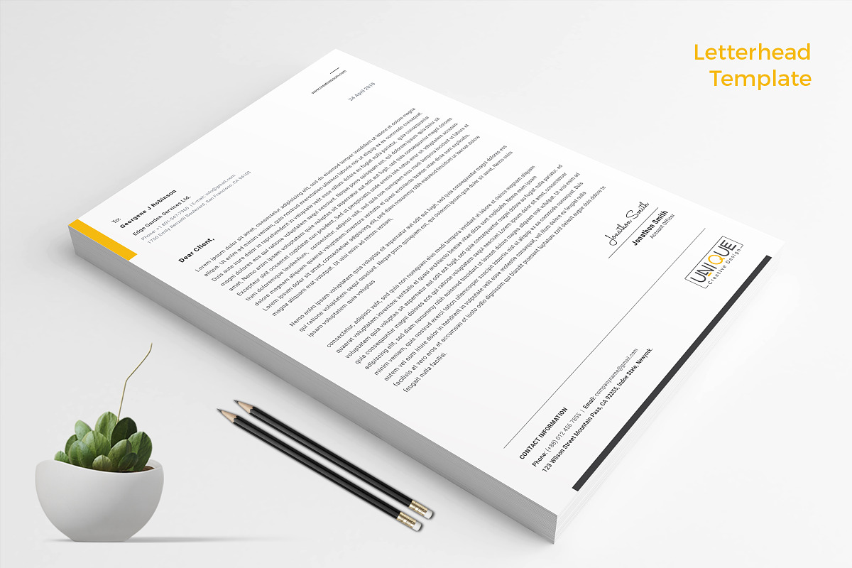 Invoice + Letterhead, a Stationery Template by CreativeZoom (Photo 4 of 4)