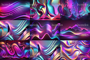 25 Holographic Neon Backgrounds, a Wallpaper Graphic by Incomelion (Thumbnail 2 of 11)