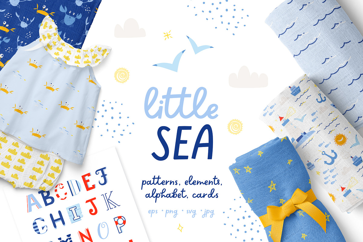 Little Sea. Patterns, Cards, ABC, an Illustration by NiKO (Photo 1 of 9)