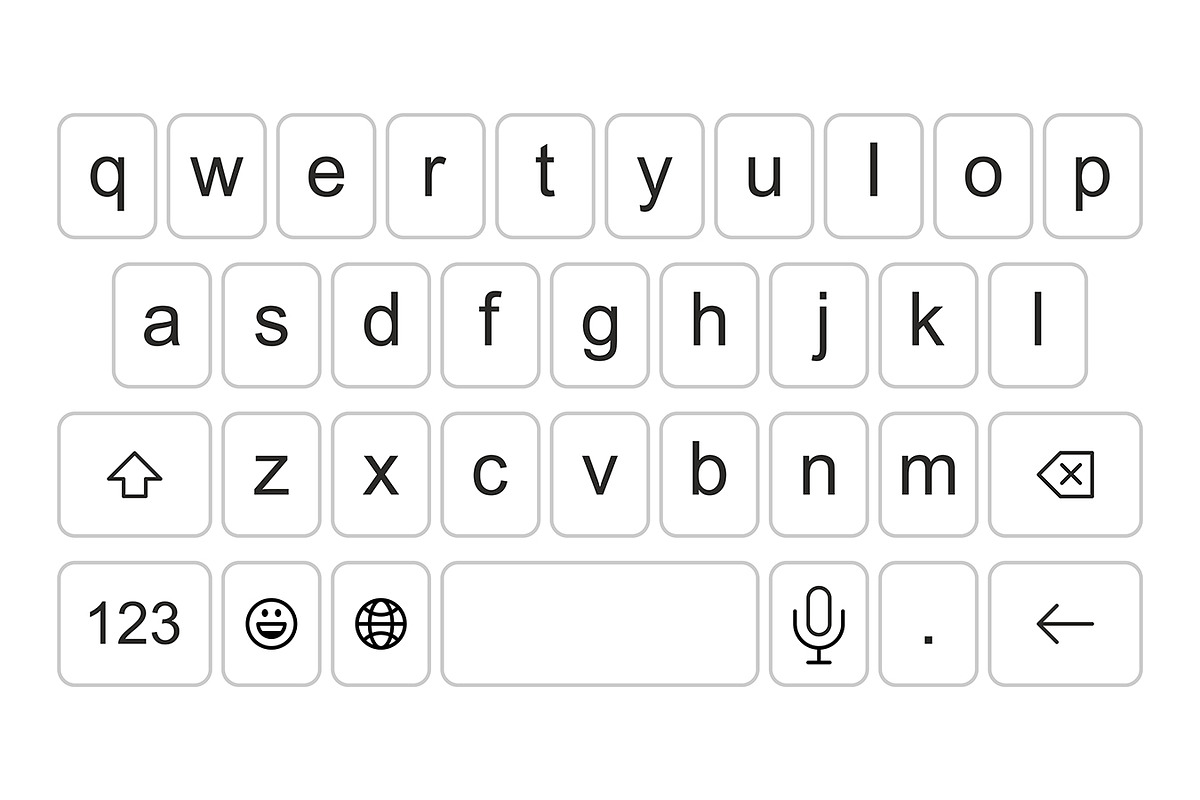 Smartphone keyboard, a Graphic by Volyk (Photo 3 of 3)