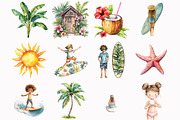 Retro Surf Clipart Set, an Illustration by Design Market (Thumbnail 2 of 5)