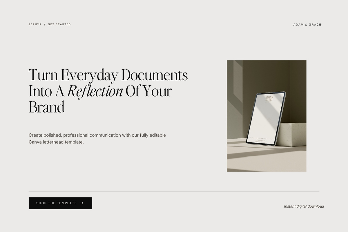 Modern Letterhead Set | Zephyr, a Branding & Logo Template by Adam and Grace (Photo 2 of 15)