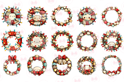 Christmas Wreath Drawing Clipart, an Illustration by Markicha Art (Thumbnail 2 of 6)