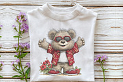 Whimsical Summer Teddy Bear Clipart, an Illustration by OK Design (Thumbnail 5 of 6)