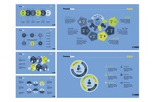 Six Management Slide Templates Set