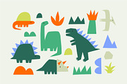 Dinosaurs - Bold vector clipat, a Decorative Illustration by Barkova Nadya (Thumbnail 2 of 5)