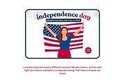 Independence Day Black Women Clipart, a Seasonal Illustration by Made bynath (Thumbnail 5 of 5)