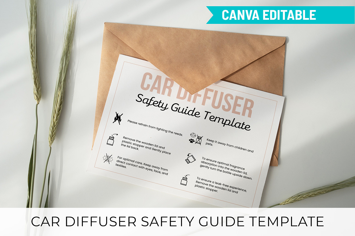 Editable Car Diffuser Guide Template, a Print Template by Snapybiz