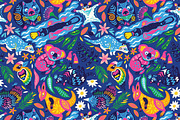 19 Fantasy Seamless Patterns, a Pattern Graphic by PenguinHouse (Thumbnail 4 of 20)