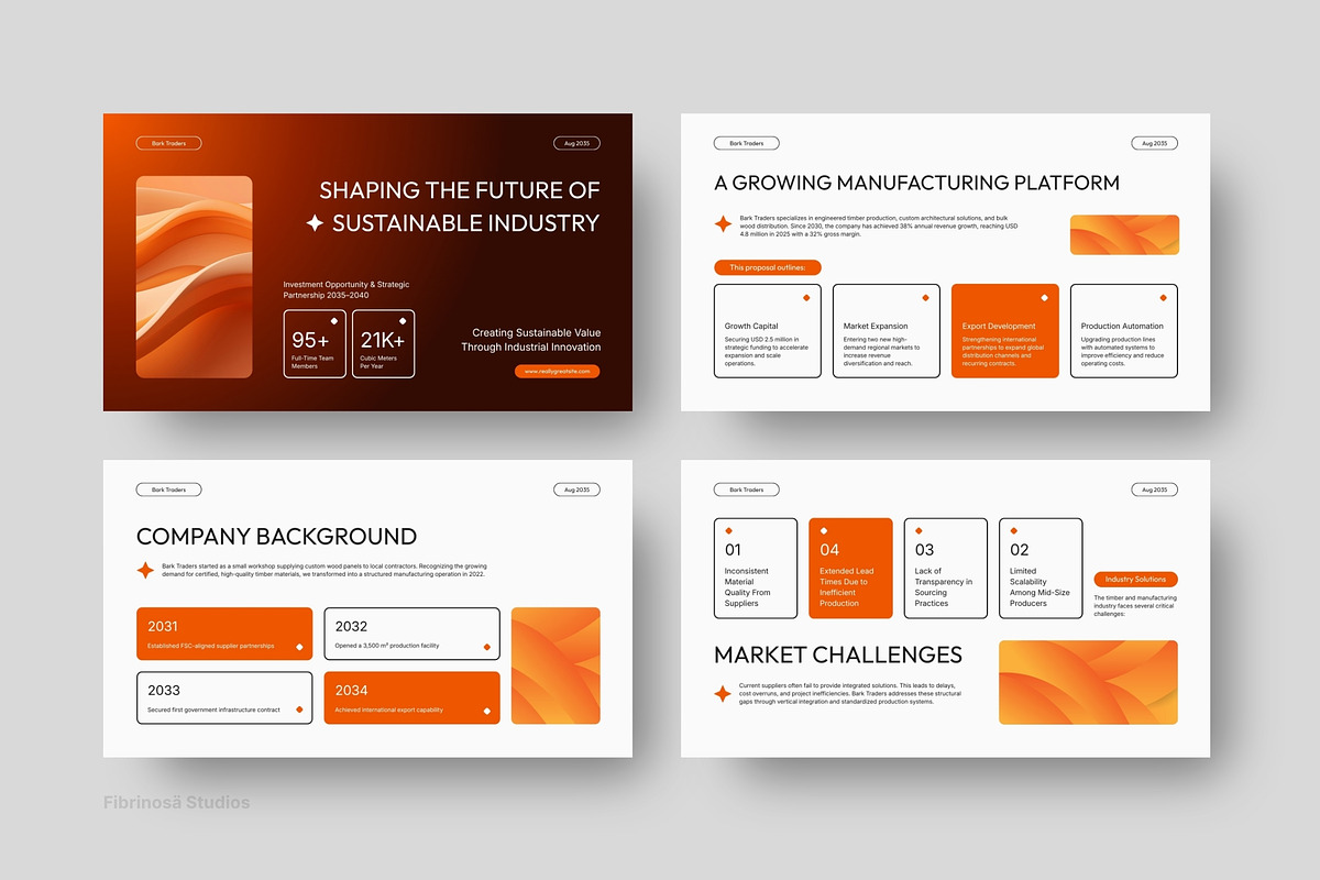 Sustainable Industrial Manufacturing, a Presentation Template by FIBRINOSÄ (Photo 3 of 7)