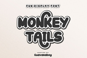 Monkey Tails Retro Brush Font, a Script Font by Guavanaboy