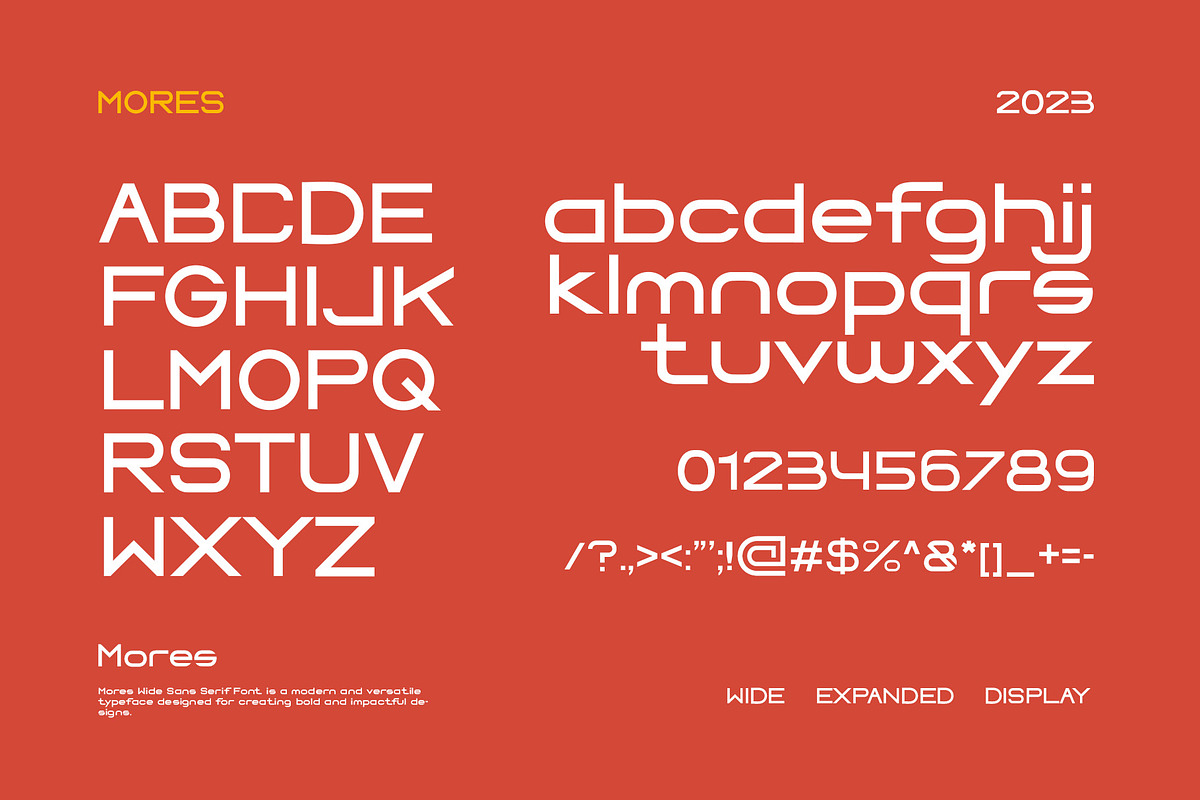 Mores - Modern Wide Sans Serif, a Sans Serif Font by TypeLogue (Photo 5 of 5)