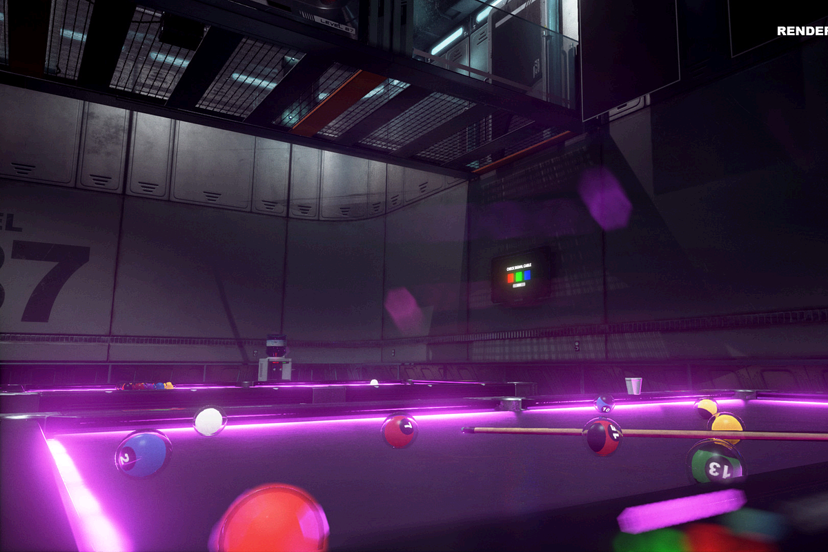 Pool Table with Neon Balls, a Furniture 3D Model by TFE Game Art (Photo 4 of 4)