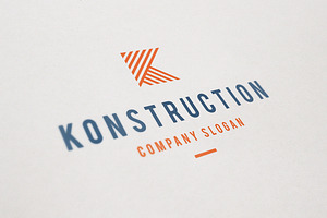 Konstruction Logo - Letter K Logo