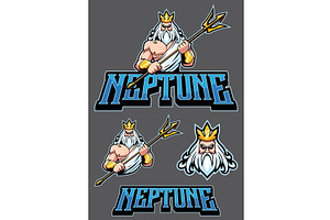 Neptune Poseidon Mascot