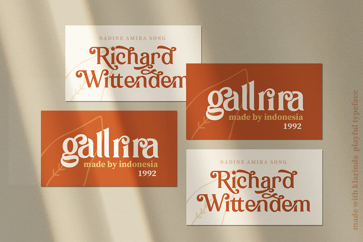 Klarinda Playful Serif Font, a Serif Font by Typetemp Studio (Photo 11 of 21)