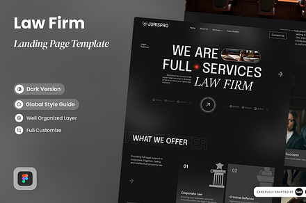 Jurispro - Law Firm Landing Page, a Landing Page Template by SLAB! Design
