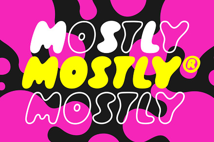 Mostly - Bubble Font, a Handwritten Font by HRDR