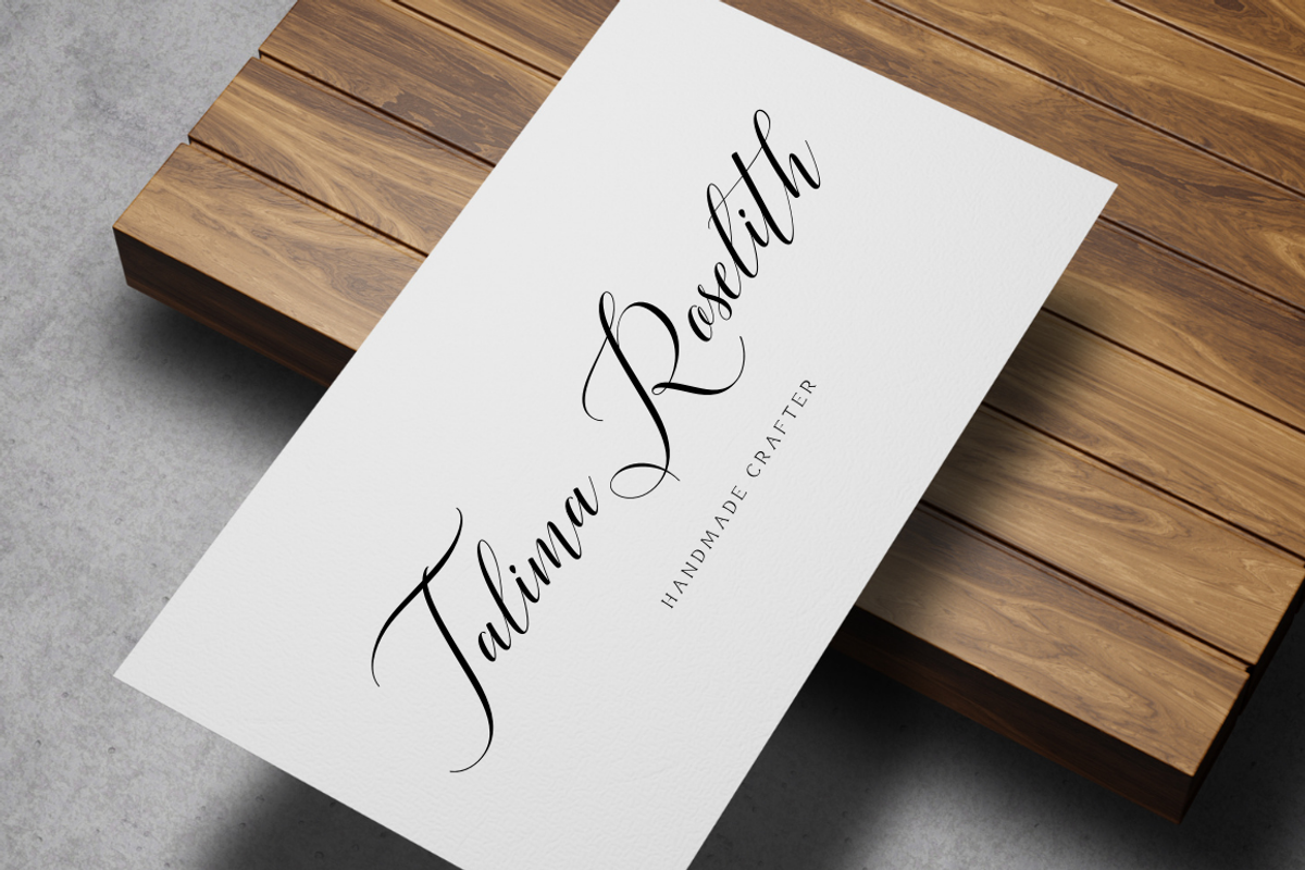 Rosething - Calligraphy Font, a Script Font by Sronstudio (Photo 8 of 12)