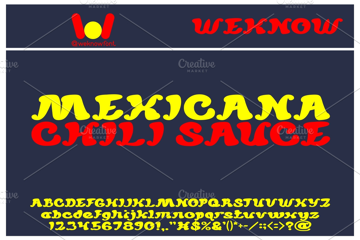Mexicana chili sauce font, a Font by weknow (Photo 1 of 5)