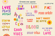 Retro Groovy Hippie Bundle, an Object Graphic by Sofico (Thumbnail 20 of 35)