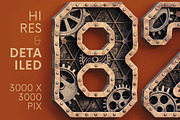 Steampunk Machine - 3D Lettering, a Graphic by MIIM (Thumbnail 2 of 8)