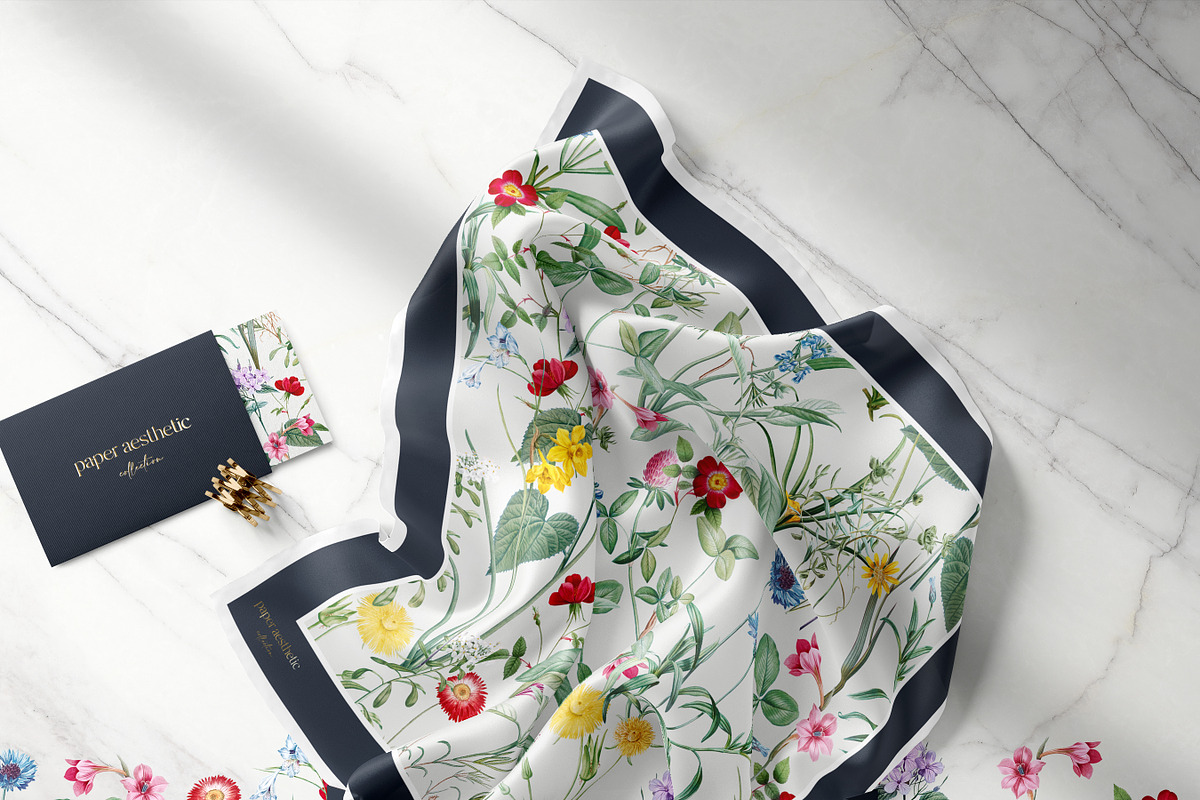 Vintage Summer Flower Paper Pack, a Pattern Graphic by paper aesthetic (Photo 6 of 8)