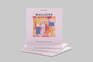 Square Magazine Psd Mockup