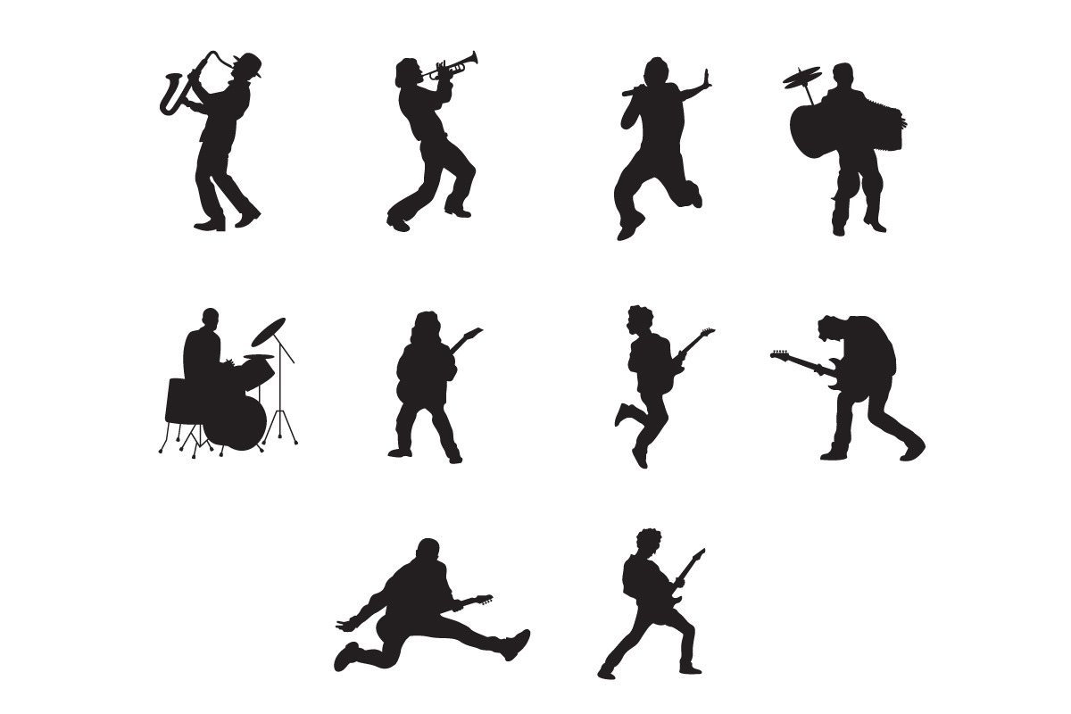 Musicians vector silhouette, a Person Illustration by Syaeful Anas (Photo 2 of 3)