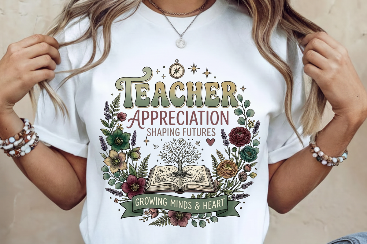 Retro Floral Teacher PNG, Teacher, a Graphic by Vector Portal (Photo 1 of 8)