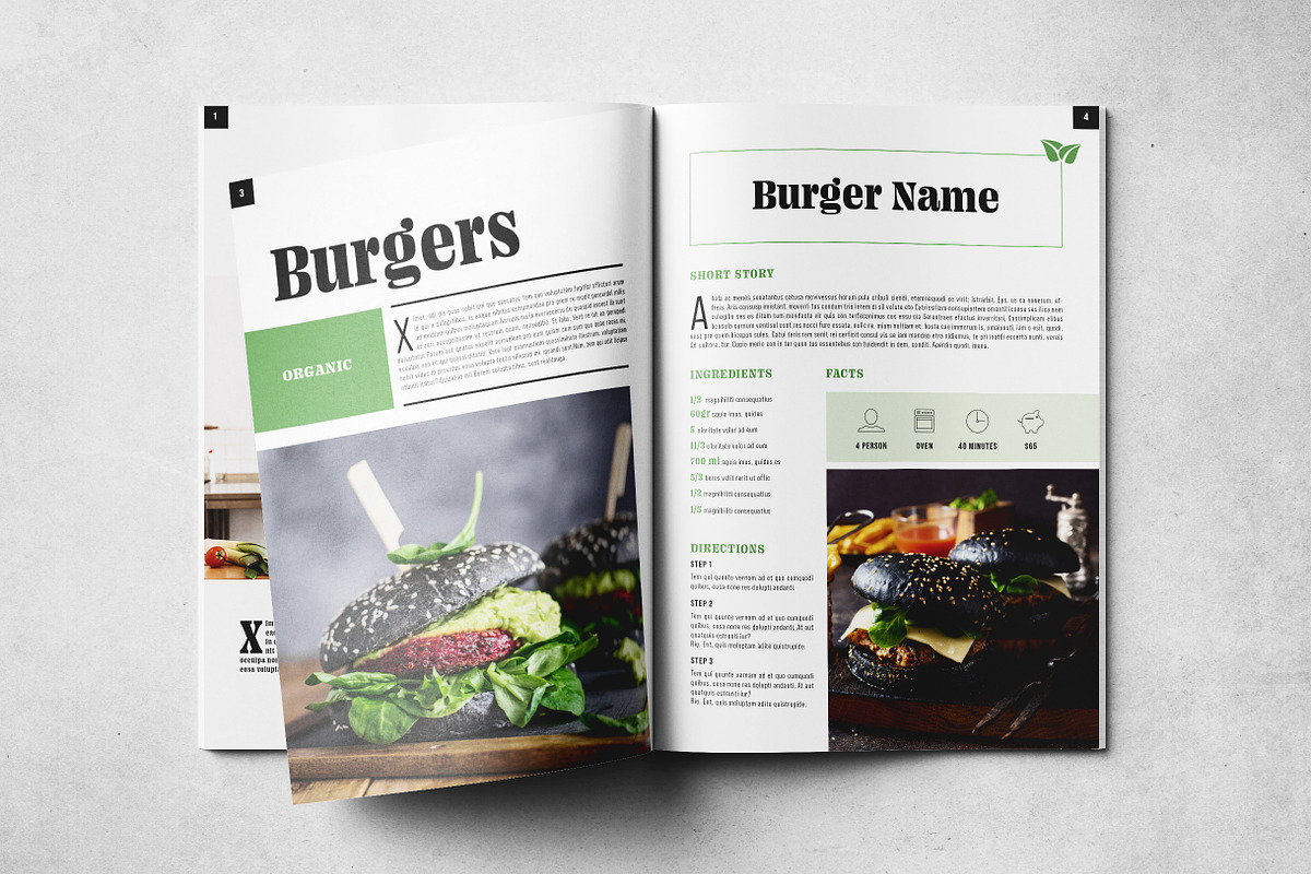 The Cookbook Layout, a Print Template by Grkic Creative (Photo 3 of 11)