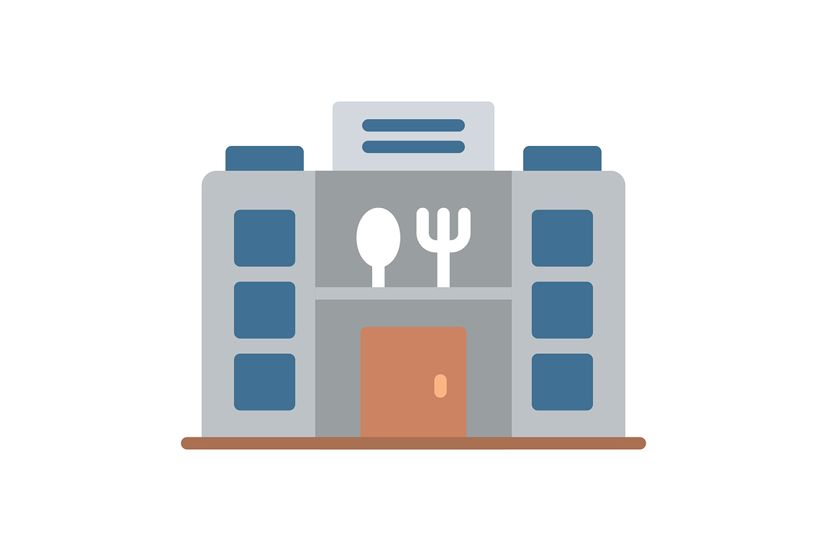 Restaurant Flat Icon, a Duotone Icon by Pexelpy (Photo 2 of 2)
