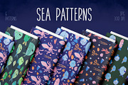 Cute Sea Life Seamless Patterns, a Pattern Graphic by the_myro (Thumbnail 1 of 7)