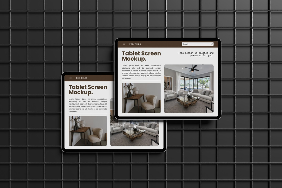 Realistic Tablet Screen Mockup, an iPad Mockup by AndikaGraphic (Photo 5 of 6)
