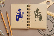 14 Girl Reading a Book on Chair, an Illustration by jongcreative (Thumbnail 2 of 4)