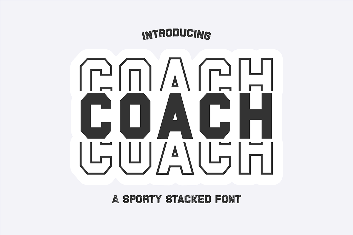 COACH STACKED Sporty Jersey Font, a Sans Serif Font by Blush Font Co. (Photo 1 of 5)